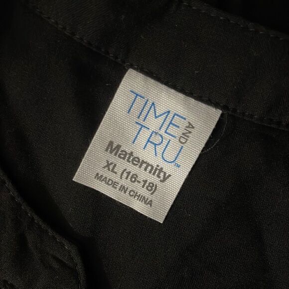 Black Time and tru maternity top Oversized excellent condition - Picture 5 of 7